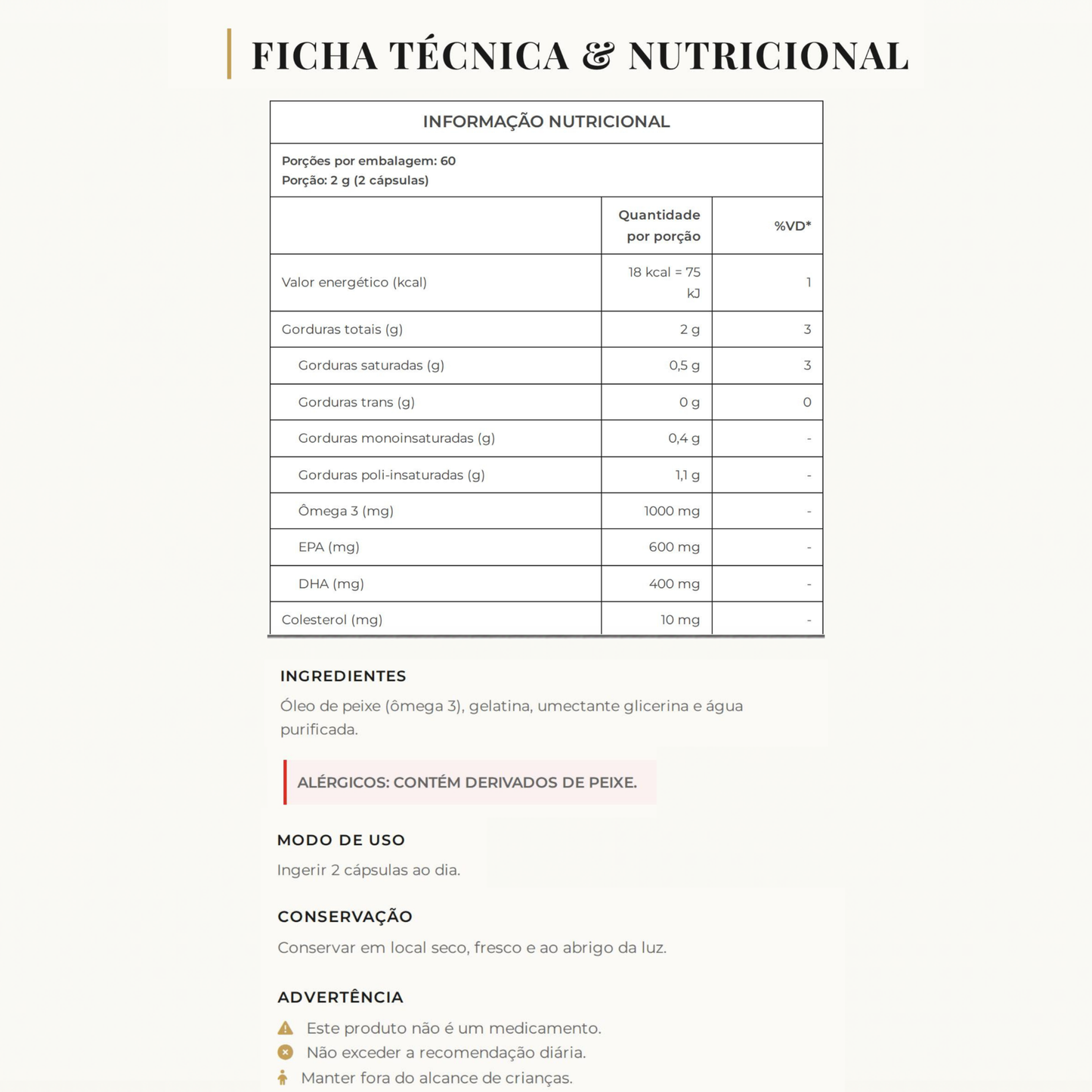 Ômega-3 1000 mg – Base Biológica Estrutural